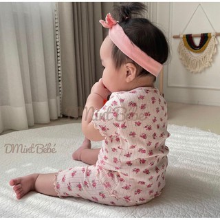 Bộ cộc hoa Rose - Lime&Blue Hàn Quốc - quần áo trẻ em Hàn Quốc cao cấp