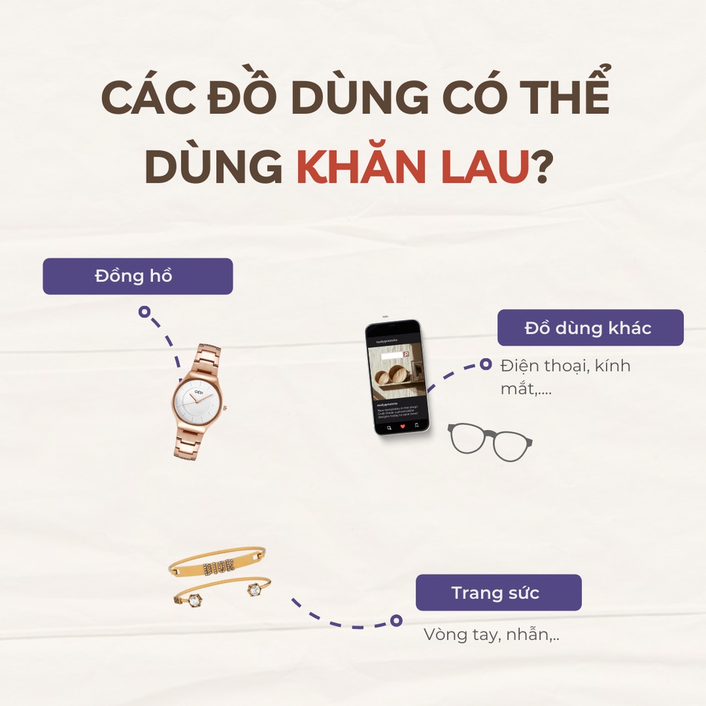 KHĂN LAU TRANG SỨC BẠC - lau chùi làm sạch kim loại (COMBO DỤNG CỤ VỆ SINH ĐỒNG HỒ và trang sức)