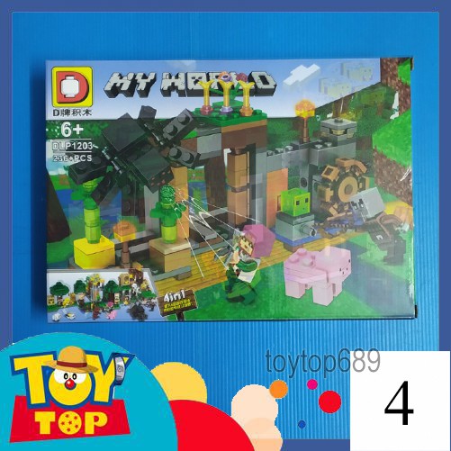 [Một hộp] Non - lego minecraft xếp hình khu sinh tồn độc đáo lắp ghép my world sáng tạo DLP1203