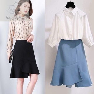 Chân váy đuôi cá tà chéo sang trọng - form dáng đẹp dễ mặc đi làm, dạo phố HN075