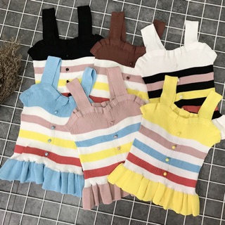 Áo len croptop 2 dây hàn quốc
