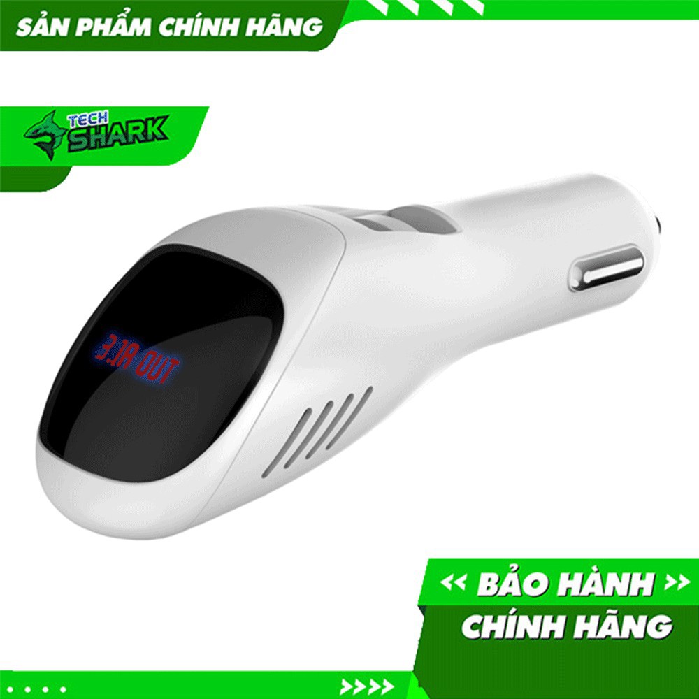 Máy lọc không khí anion kiêm tẩu sạc ô tô 2 USB Tech Shark