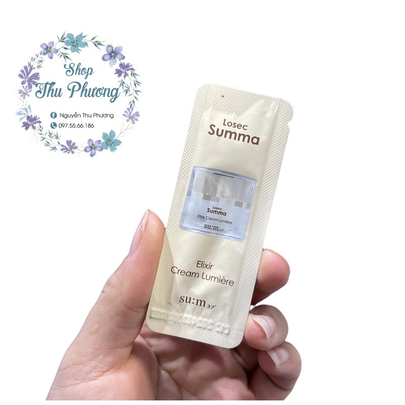 Gói kem dưỡng trắng  Sum37 losec summa elixir cream lumirie