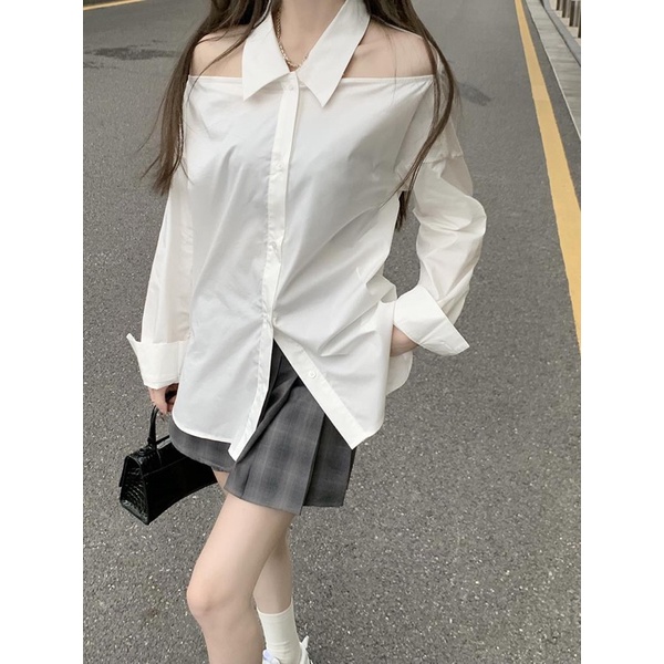 Áo sơ mi hở vai