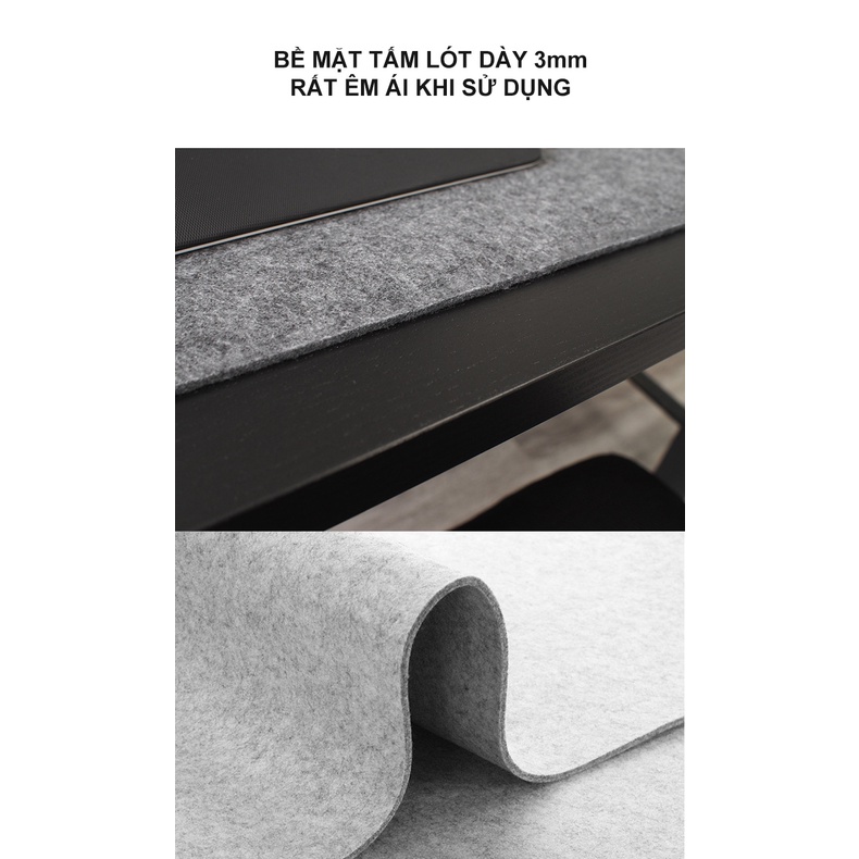 Lót Chuột nỉ - Pad Chuột nỉ -  Cao cấp tinh tế - Có lớp chống trượt - Size lớn 120x60cm 80x40cm. Dày 3mm