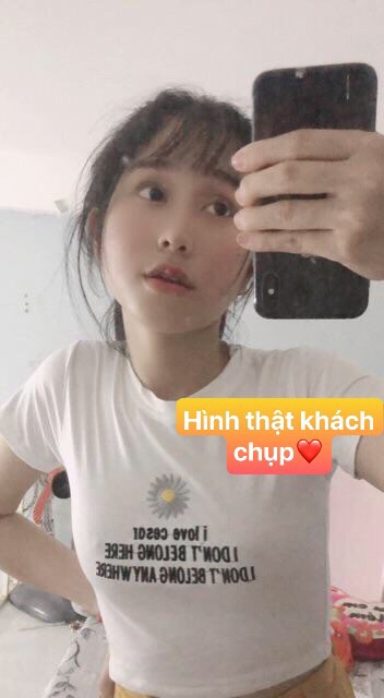 (Có hình thật) ÁO CROPTOP THÊU HOA CÚC 2 MÀU | BigBuy360 - bigbuy360.vn