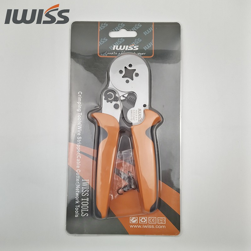 Kìm bấm cos vuông IWISS HSC8 6-4 tự điều chỉnh cos ống tròn cos pin