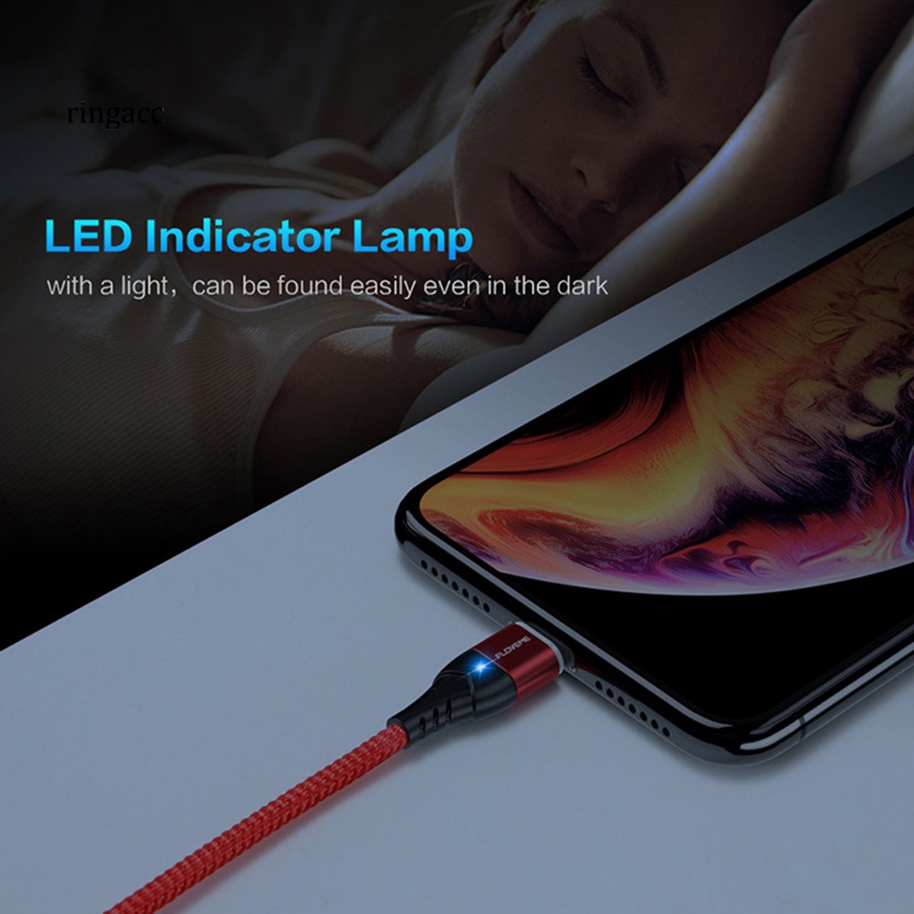 【RAC】Floveme Magnetic Type C Micro USB 3A Fast Charge Data Syncfor Android iOS