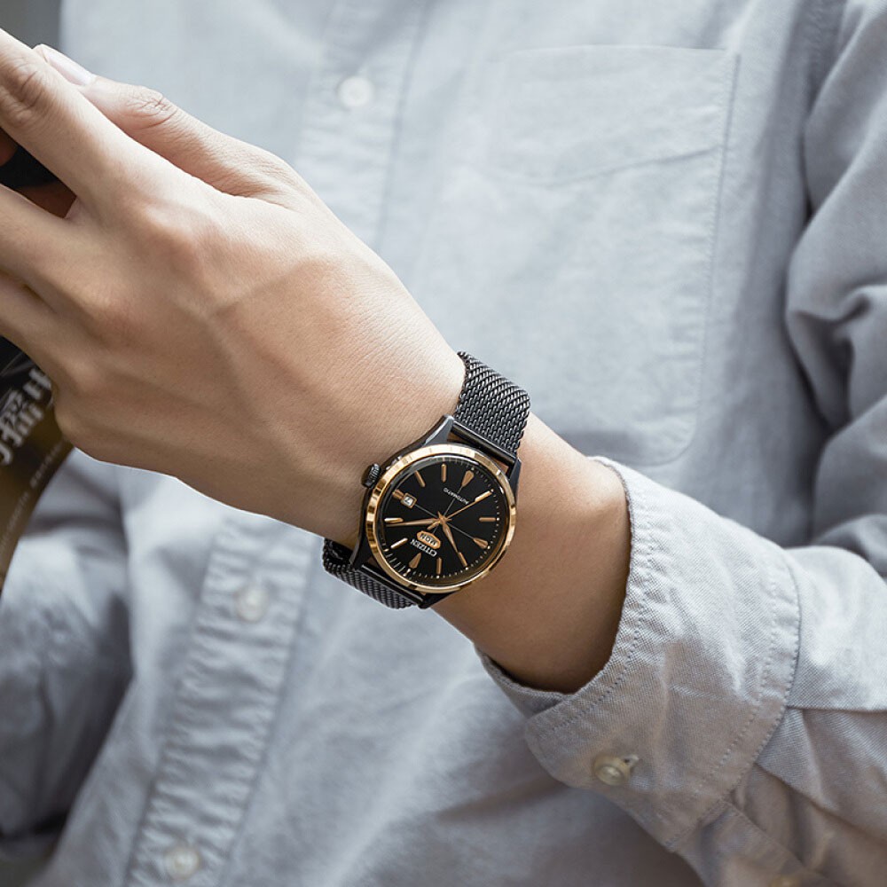 Đồng Hồ Citizen C7 Unisex Dây Thép Không Gỉ NH8396-82E - Mặt Đen