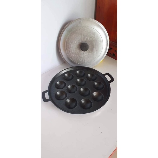 (freeship)Khuôn bánh khọt chống dính (8-12Lỗ) khuôn đổ bánh khọt có nắp, kín hơi,,tráng men, giữ nhiệt tốt Giá rẻ KBK01