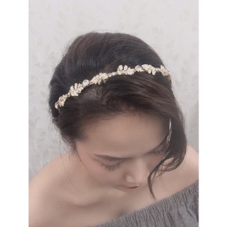 ( HÀNG MỚI VỀ ) Bờm tóc hình lá đính đá tiểu thư