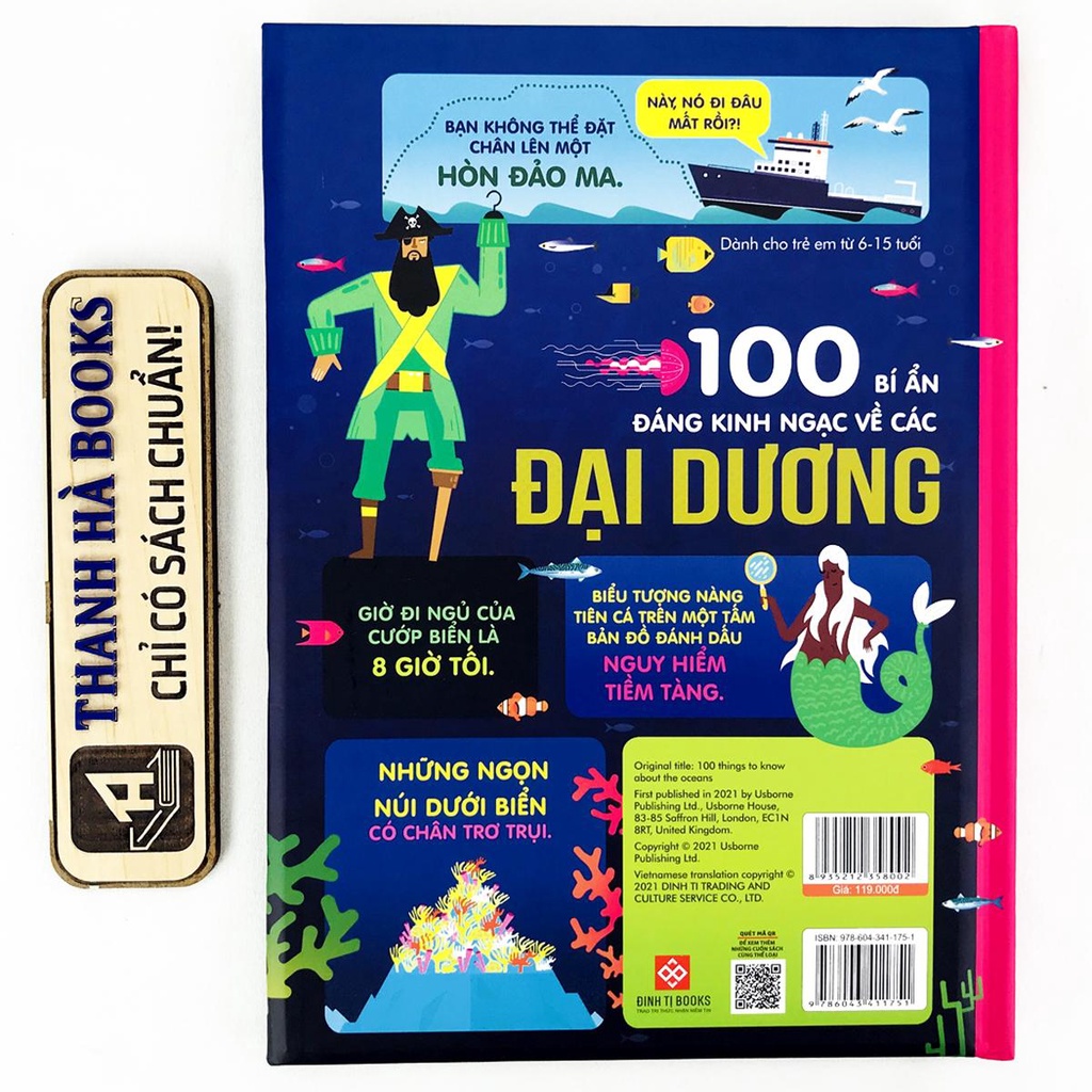 Sách - 100 Bí Ẩn Đáng Kinh Ngạc Về Các Đại Dương - Bách khoa tri thức cho trẻ em - Cuốn sách khoa học cho bé 6+