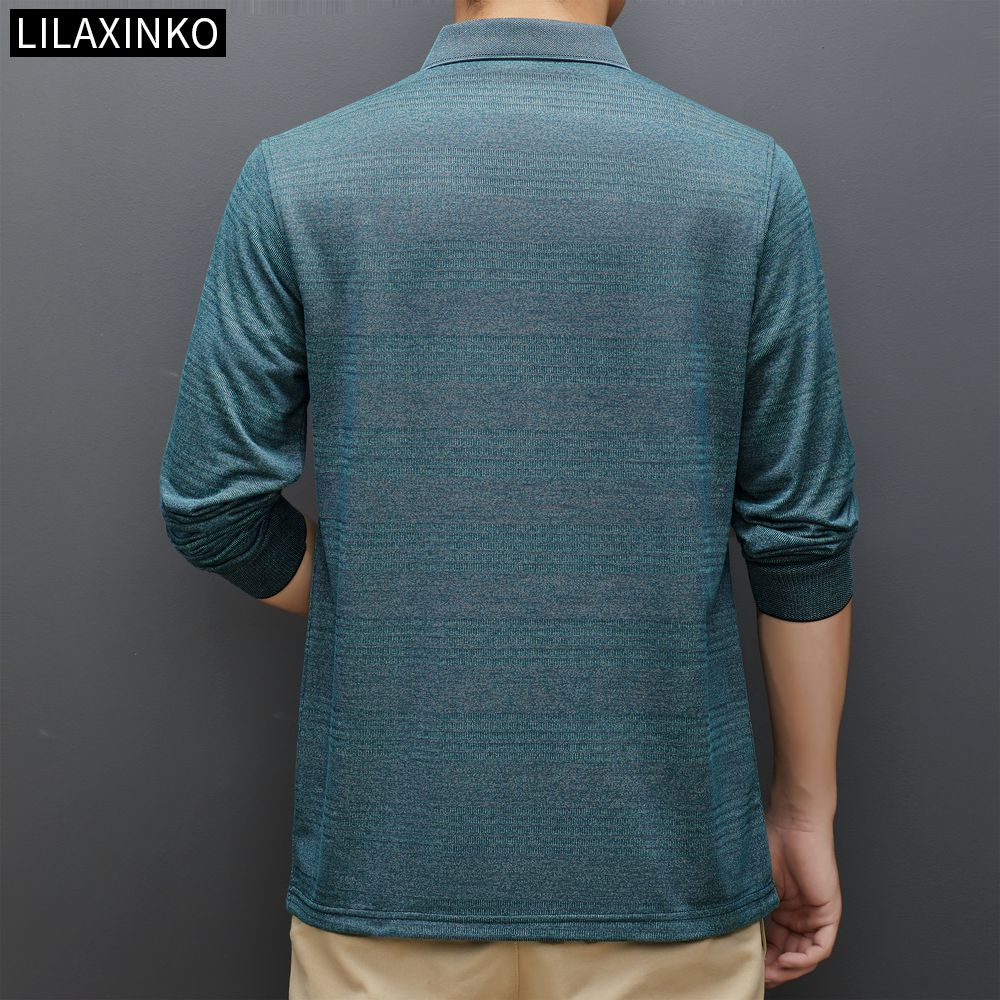 Áo Thun Polo Cotton Tay Dài Kẻ Sọc 3 Màu Thời Trang Thu Đông Cho Nam