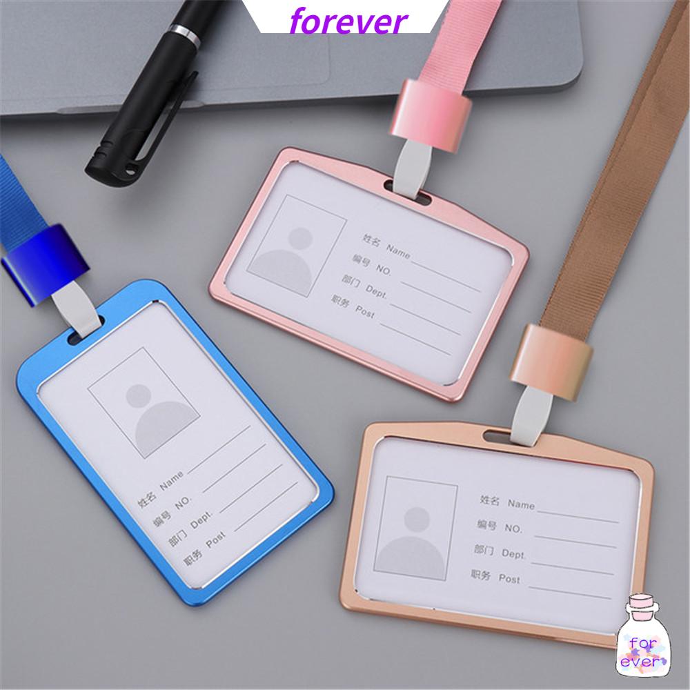 Forever Mới Ví Đựng Thẻ ID Bằng Hợp Kim Nhôm Nhiều Màu Sắc Dành Cho Văn Phòng Trường Học
