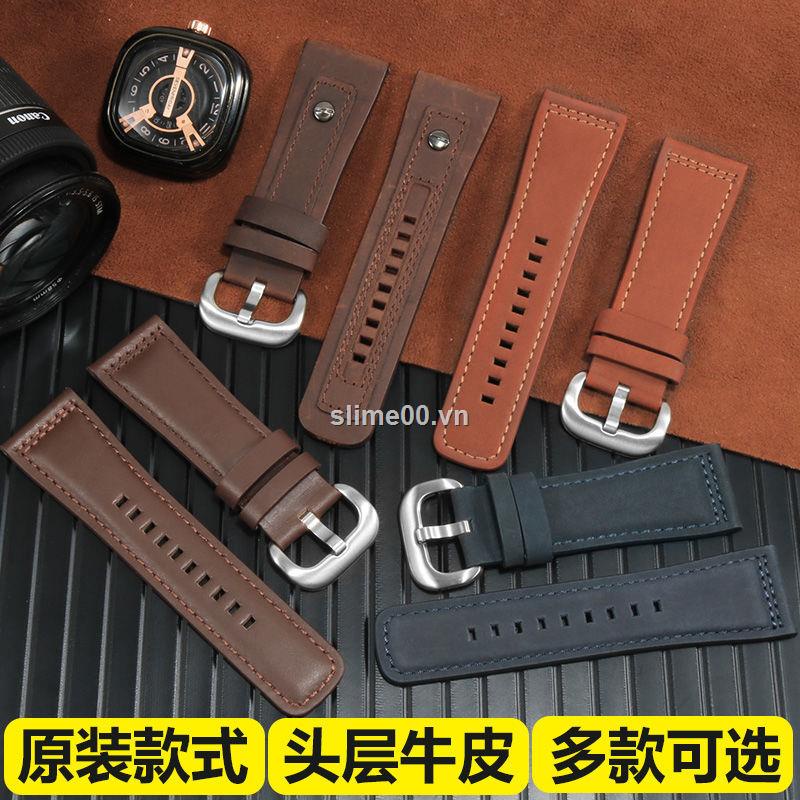 Dây đeo đồng hồ da nhám/ trơn cỡ 28mm thay thế cho SevenFriday P1 / P2 / Q2 / M2 / S2 / 03