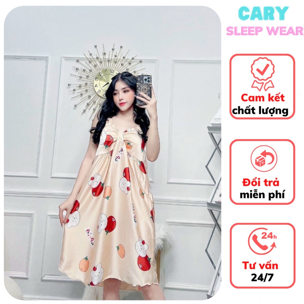 Đầm ngủ lụa satin cao cấp CARY