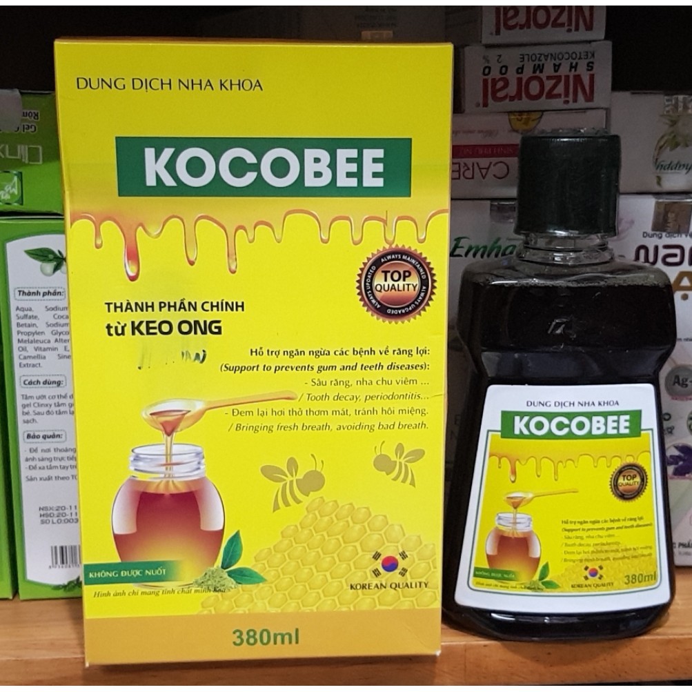 dung dịch nha khoa kocobee - nước súc miệng từ keo ong