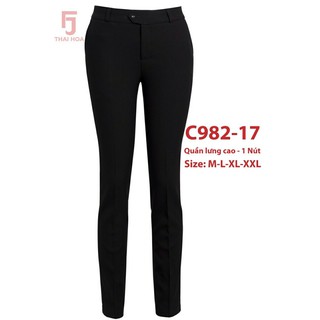 Quần tây nữ lưng cao màu đen C982-17