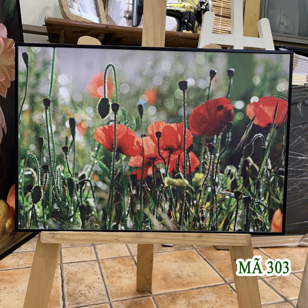 Khung tranh vải canvas đẹp cỡ 30x45 ( tranh kèm khung y hình )