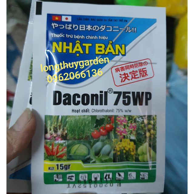 Thuốc trừ bệnh Nhật Bản DACONIL 75WP – Đặc trị Thán thư, Đốm lá, đổ ngã cây con