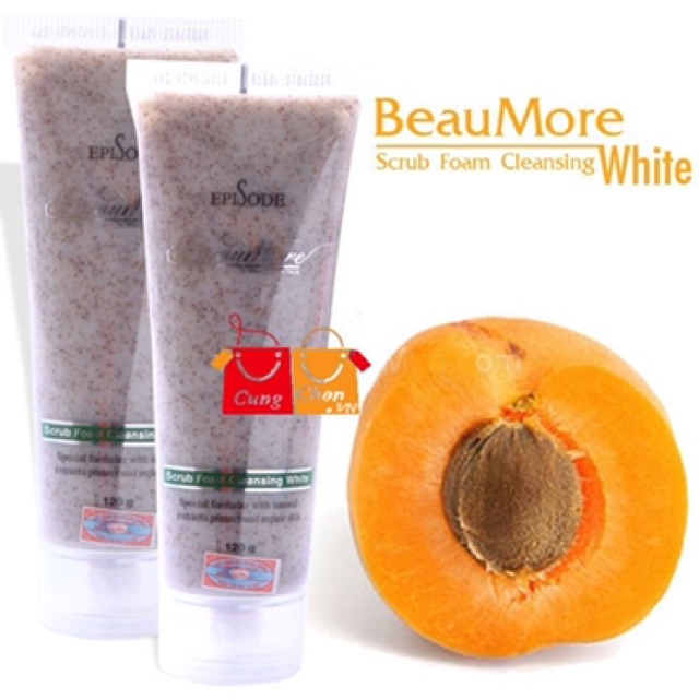 Sữa Rửa Mặt Hạt Mơ - Beaumore Scrub Foam Cleansing White TP037
