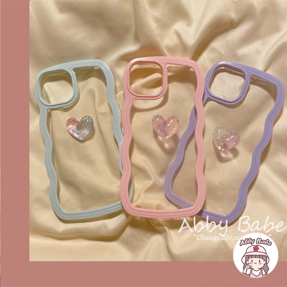 Ốp Điện Thoại TPU Mềm Trong Suốt Họa Tiết Trái Tim 3D Màu Gradient Cho Iphone 11 7Plus 13 12 11 Pro Max X XS 12 13 XR