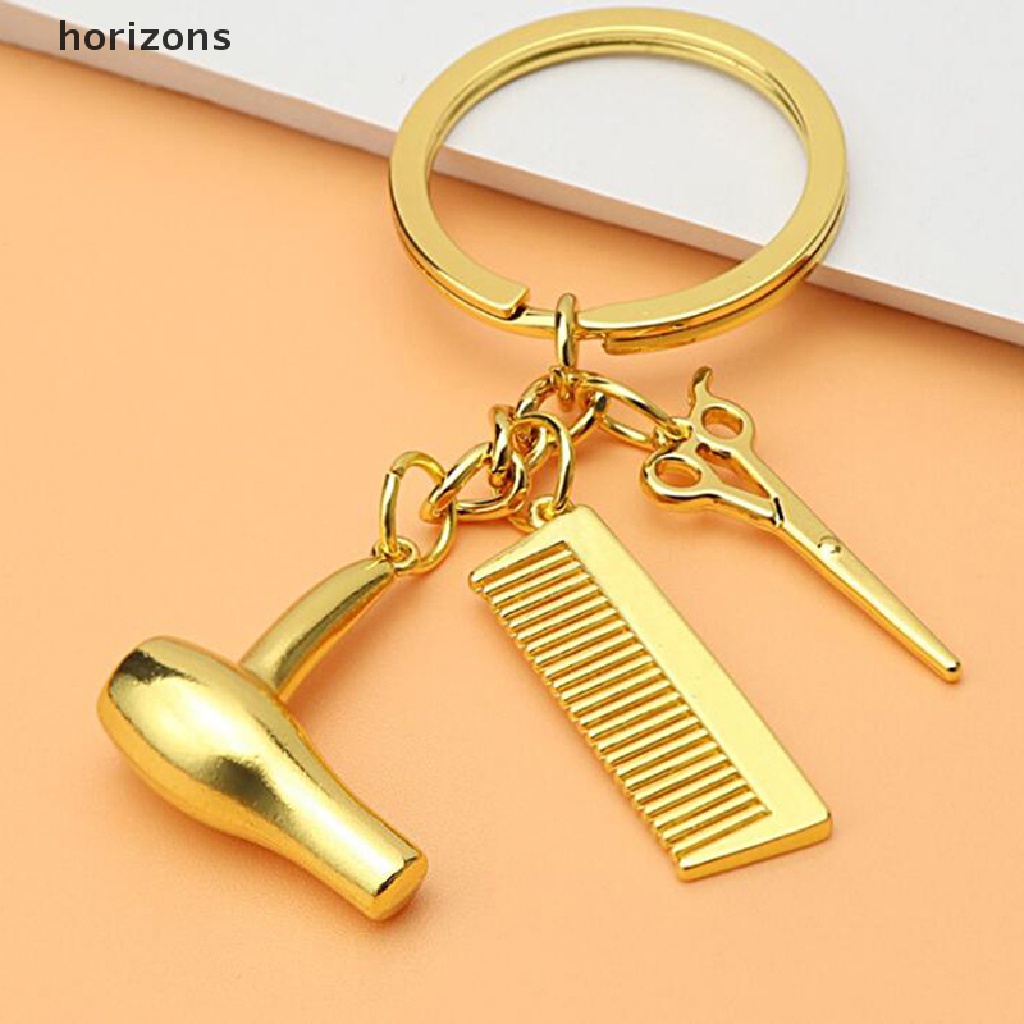 Móc Khóa Hình Máy Sấy Tóc / Lược / Kéo Độc Đáo