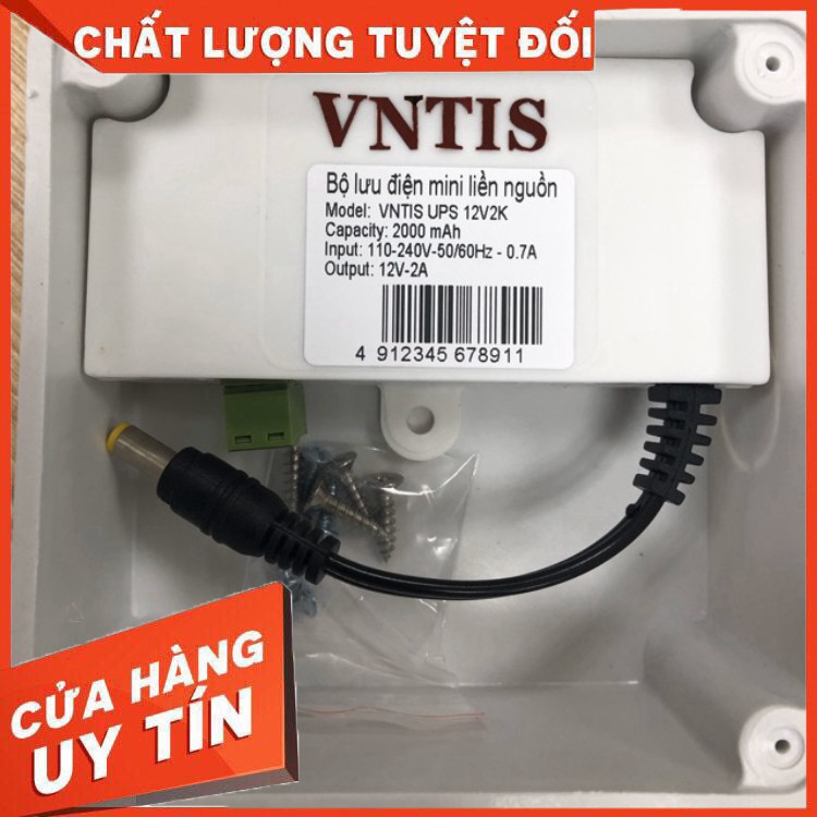 Bộ lưu điện mini liền nguồn loại 12V - VNTIS UPS 12V2K - Hàng nhập khẩu