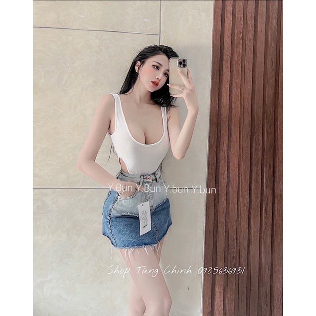 Áo bodysuit ba lỗ khoét sexy