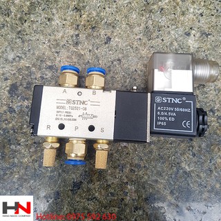 Bộ van điện từ STNC 2521- 08 điện 220v,24v có rắc nối nhanh