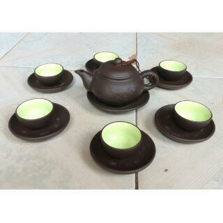 Bộ ấm trà bát tràng trơn trà đạo