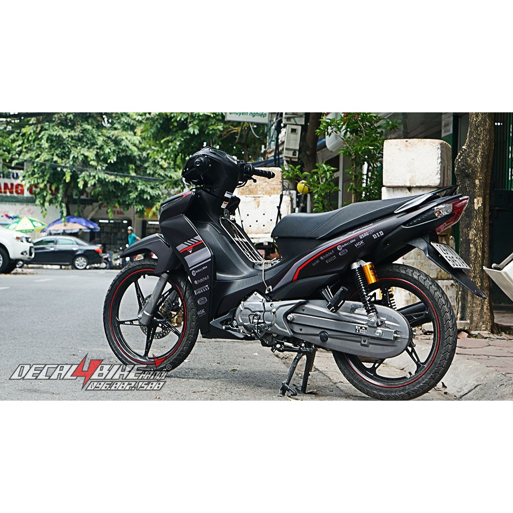 Tem trùm xe JUPITER RED LINE