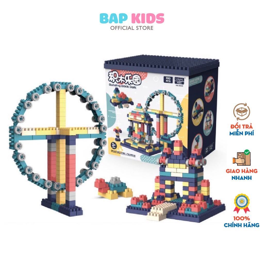 Đồ chơi BAPKID Xếp hình Lego 502 chi tiết phát triển tư duy sáng tạo
