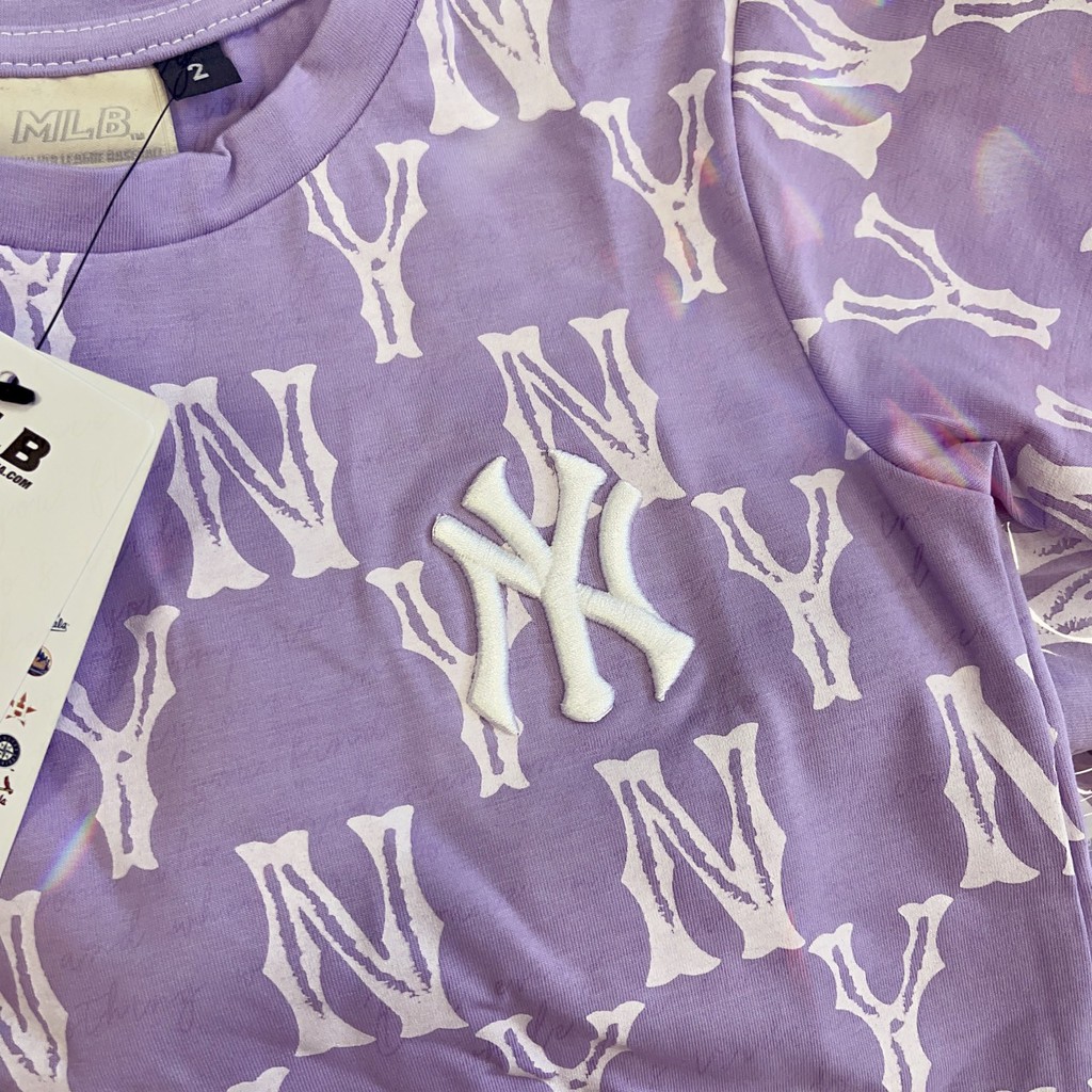 Váy cộc tay cho bé gái - Váy hoạ tiết MLB chất cotton cho bé gái từ 2-10 tuổi