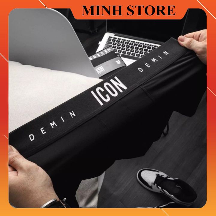 Quần Sịp Nam Thun Lạnh Boxer ICON co dãn 4 chiều, Quần Lót Nam Boxer thun lạnh ICON Demin sexy cao cấp SI01 - MS66