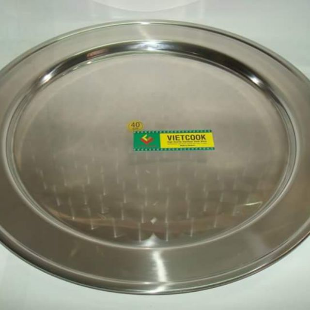 Mâm inox tròn ,mâm tròn inox ,mâm cơm inox ,mâm vành 304 đủ size từ 40,44,48,52,56(KHÔNG RỈ CHÍNH HÃNG VIETCOOK MADE VN)