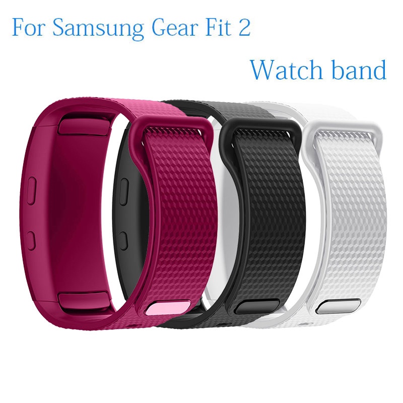 Dây Đeo Thay Thế Chất Liệu Silicon Màu Trơn Cho Samsung Galaxy Gear Fit 2 Pro