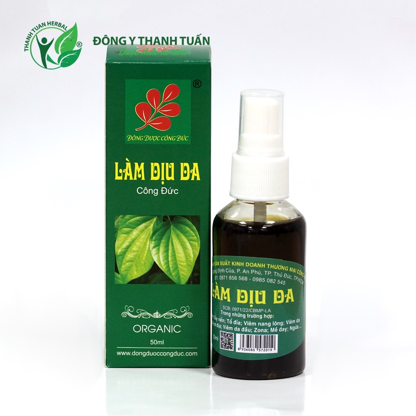 Xịt Làm Dịu Da Công Đức - Chuyên cho da khô Ngứa Chàm, Eczema, Vẩy Nến, Viêm Da Cơ Địa