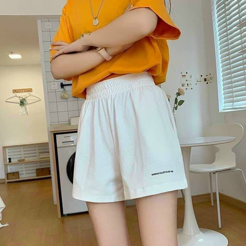 Quần Đùi Cạp Chun In Chữ 🦋FREESHIP🦋 Quần Short Unisex Chất Cotton 2 Màu - VIETCEN