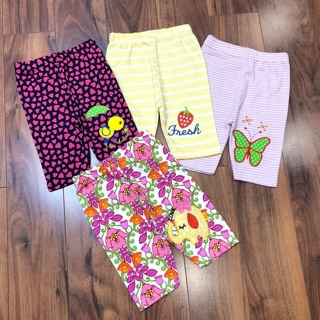 Sét 5 Quần legging thêu bé gái