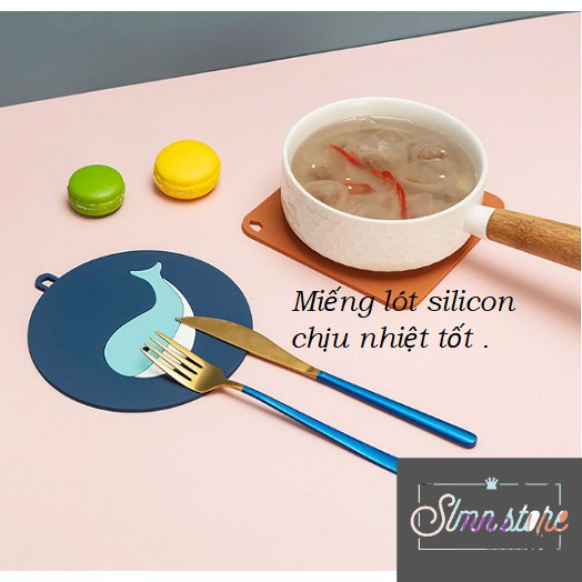 Miếng lót nồi CUTE Silicon Chịu Nhiệt Tốt Chống Trượt thân thiện với môi trường (giao màu ngẫu nhiên). Slmn_LotNoi.cute