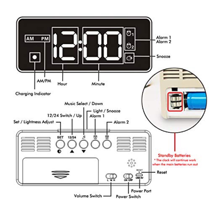 Đồng hồ LED tráng gương kỹ thuật số L003