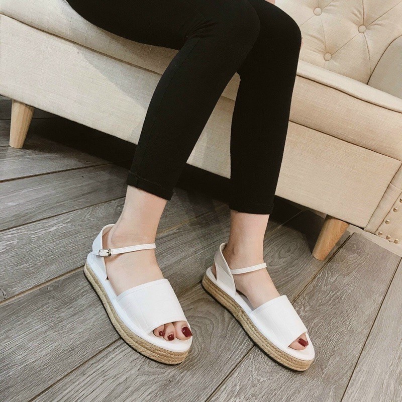 GIÀY HẬU SANDAL DA ĐẾ CÓI