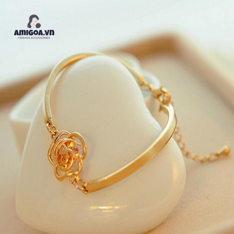 ✨✨Vòng tay đính đá mặt hoa hồng sang trọng