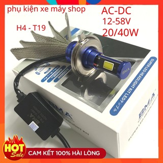 Đèn Pha Led Cao Cấp 💥 ôTô -Xe Máy 💥 3 Tim Led 💥 Chân H4 - T19 Siêu Sáng [ Bảo Hành 6 Tháng ]
