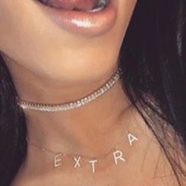 Chocker đính lá lấp lánh hạt to DCX74 Mayconner