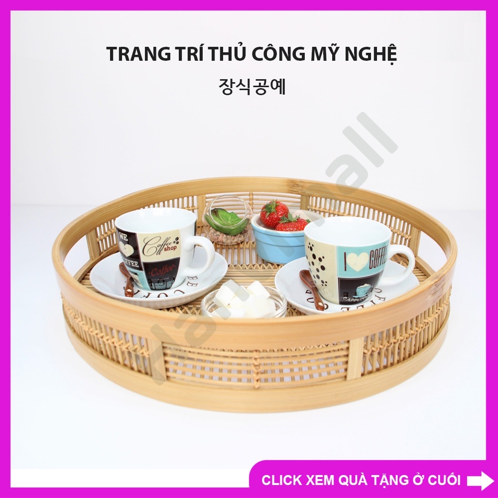 Khay trà chất liệu từ tre
