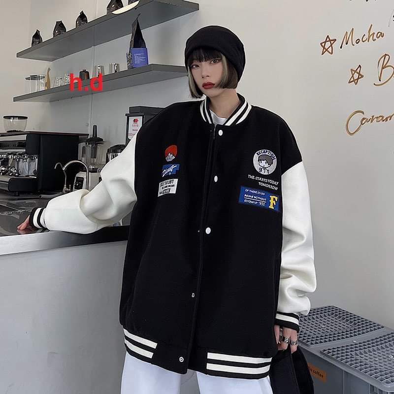 Áo khoác bomber Cậu bé Tóc Đỏ, Chữ FChất gió mềmhàng 1 lớp cổ, tay áo và gấu áo có bo dệt xịnfreesize 50kg