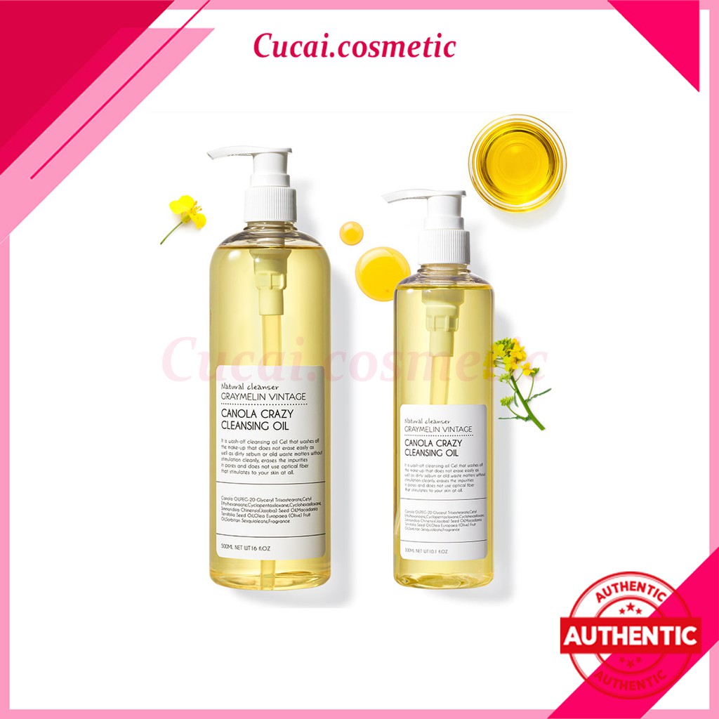 DẦU TẨY TRANG HOA CẢI GRAYMELIN VINTAGE CANOLA CRAZY CLEANSING OIL