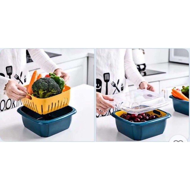 Giá đựng hoa quả vuông có chậu và nắp giá sỉ